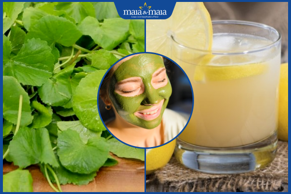 đắp mặt rau má nước cốt chanh