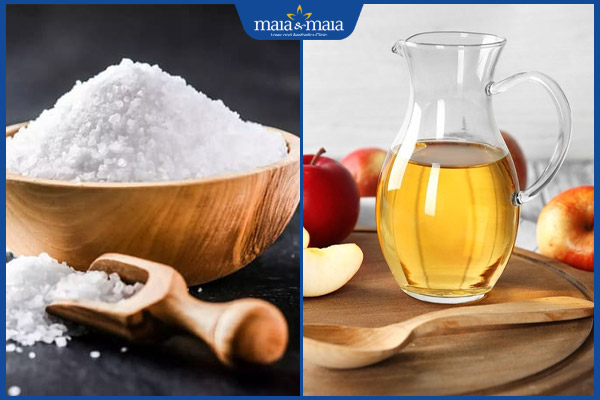 giấm táo và muối