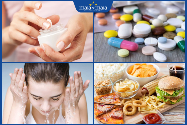 nguyên nhân gây mụn ẩn quanh miệng