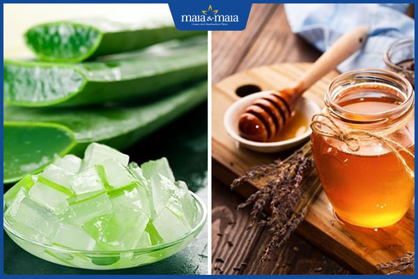 nha đam mật ong trị mụn ẩn