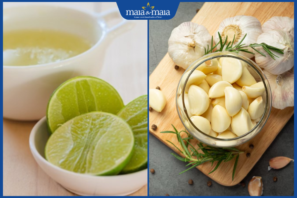 tỏi và nước cốt chanh