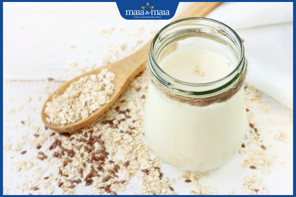 yến mạch và sữa chua