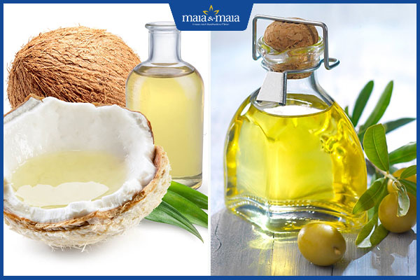 dầu dừa kết hợp dầu oliu