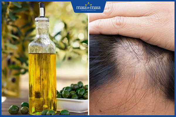 dầu oliu trị rụng tóc