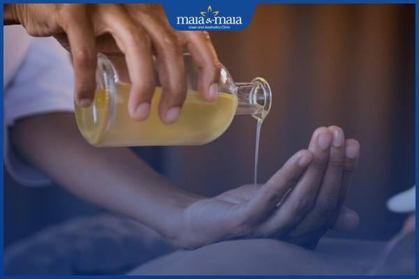 dùng tinh dầu massage