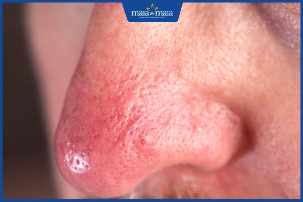 mụn trứng cá bọc đỏ ở mũi