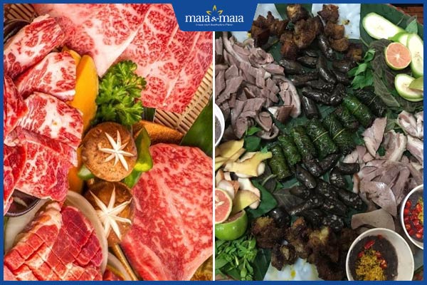 thịt bò và thịt chó