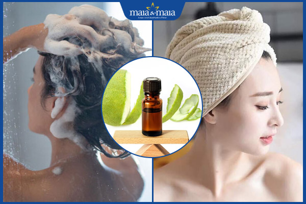 tinh dầu bưởi xả tóc gội đầu