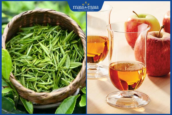 trà xanh rượu táo