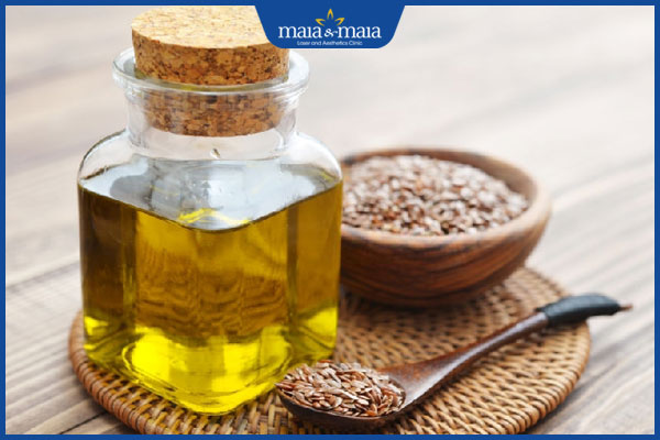 hạt lanh và dầu dừa dưỡng tóc