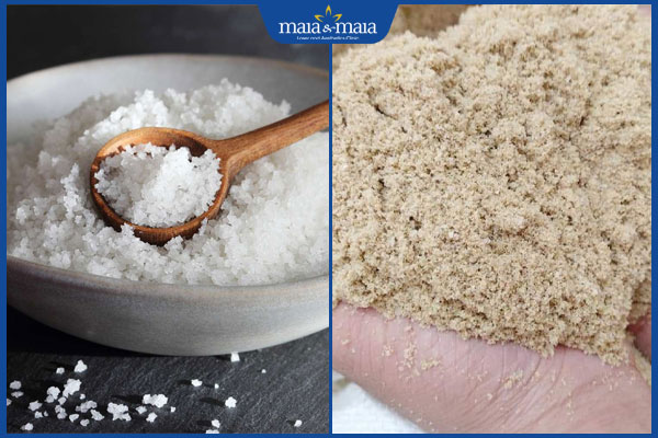trị nám từ muối biển và cám gạo
