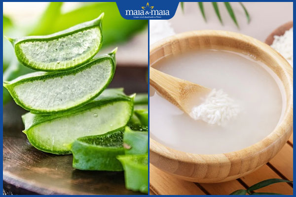 nha đam và nước vo gạo