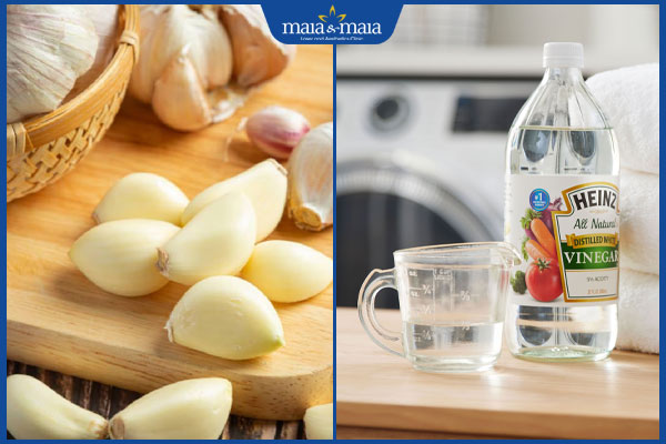 tỏi và giấm trắng
