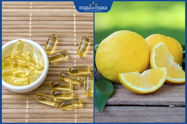 vitamin e và chanh tươi