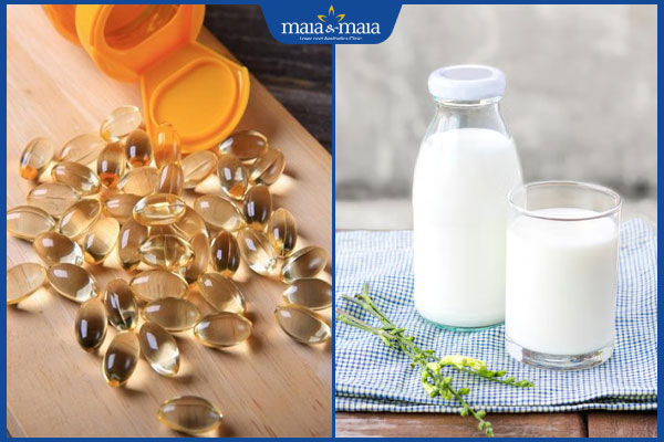vitamin e và sữa tươi