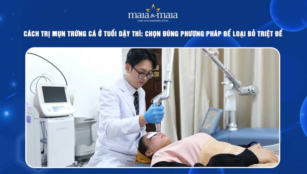 cách trị mụn trứng cá ở tuổi dậy thì