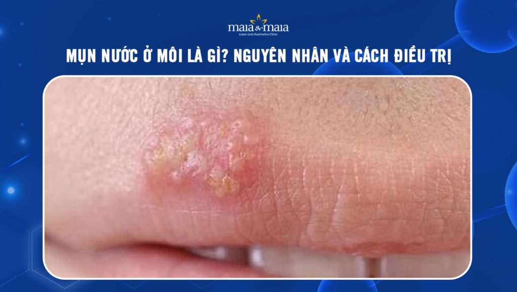 mụn nước ở môi