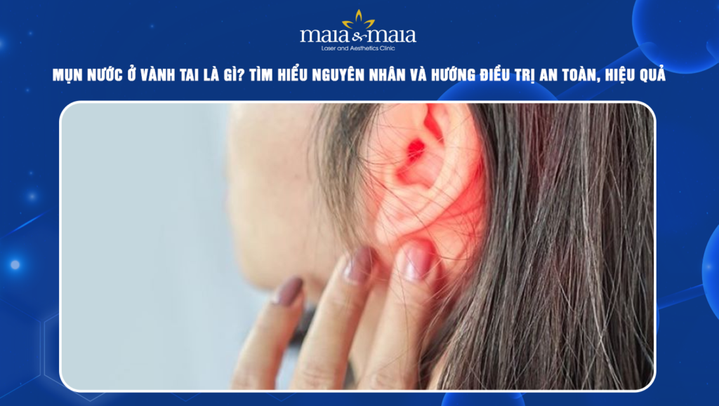 mụn nước ở vành tai